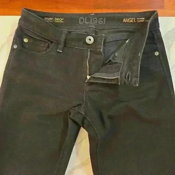 DL1961 Angel Mid Rise Skinny Ankle Jeans Onyx Black Womens Size 26 - Picture 5 of 11